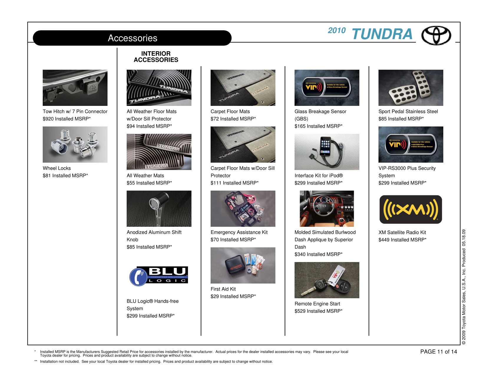 2010 Toyota Tundra RC 4x2 Brochure Page 8